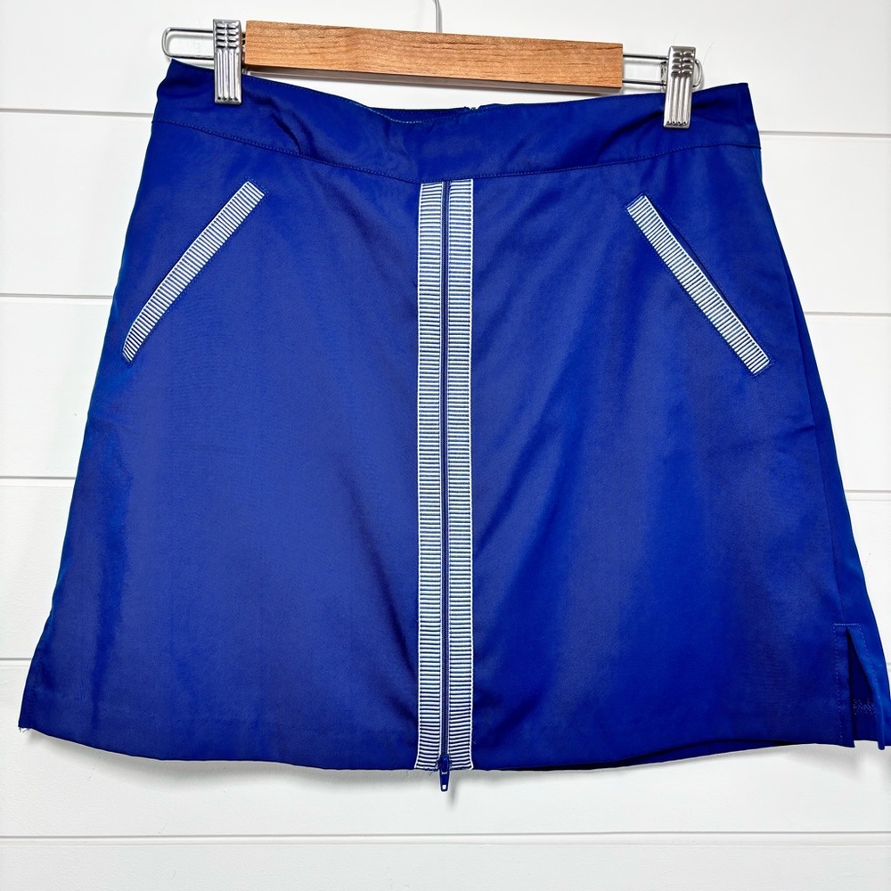 Lady Hagen Navy Blue Golf Skort Brocade Trim Women’s Size 6